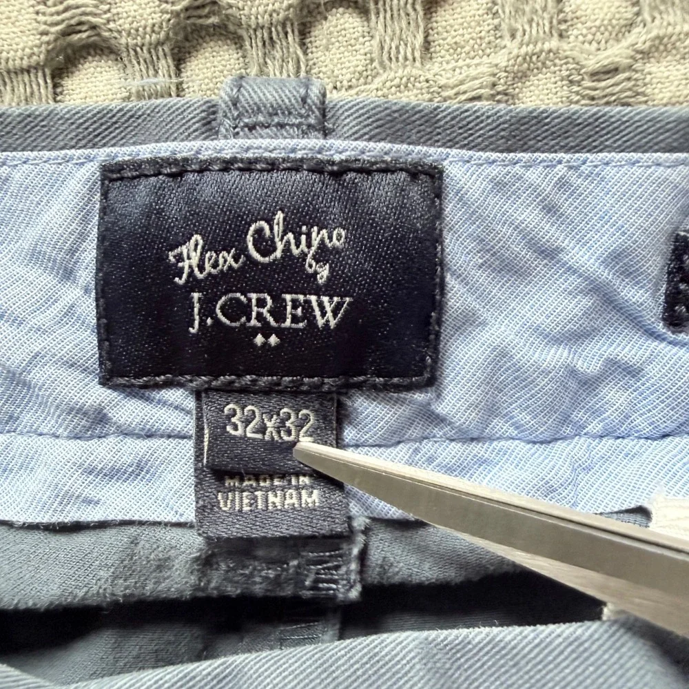 J. Crew Flex Chino Driggs Slim Fit Pants Blue‎ 32x32 Cotton Stretch